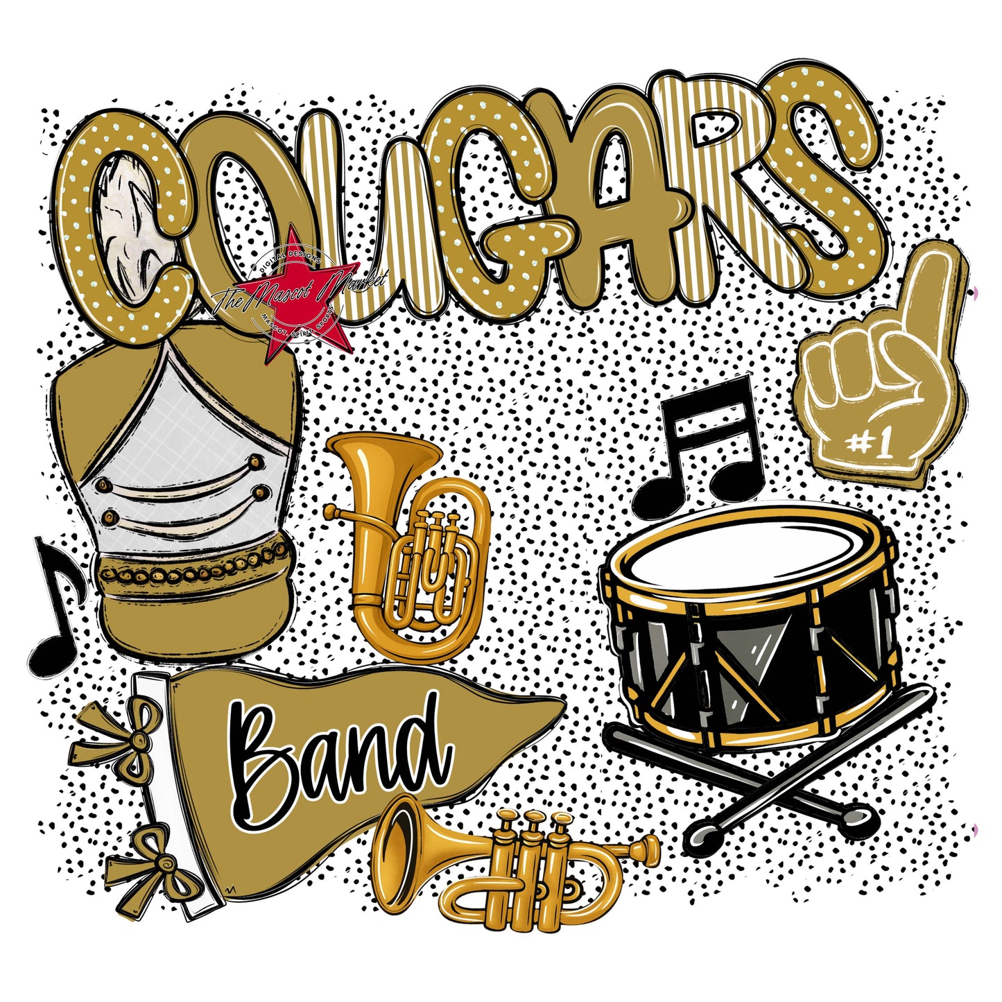 Cougars Band Spirit-Gold