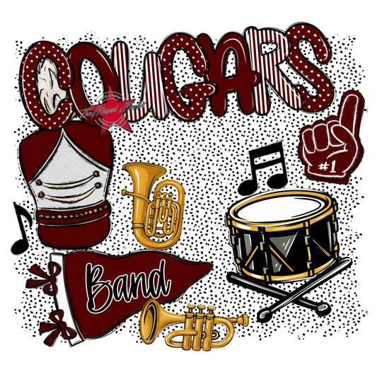 Cougars Band Spirit-Maroon