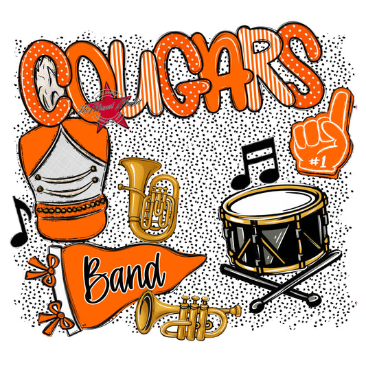 Cougars Band Spirit-Orange