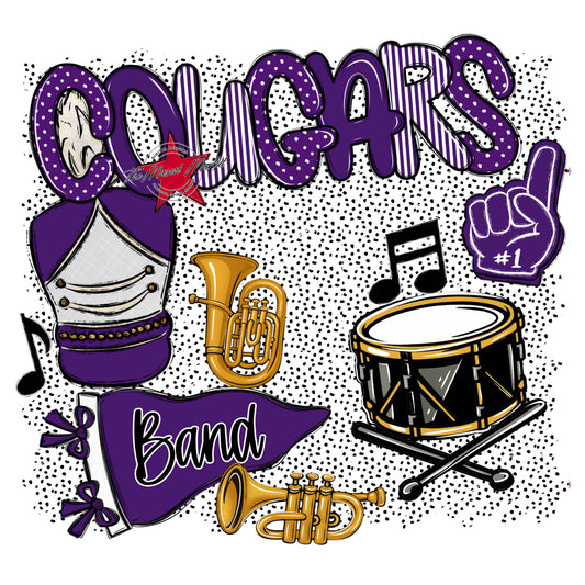 Cougars Band Spirit-Purple