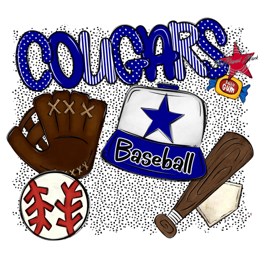Cougars Baseball Spirit-Blue