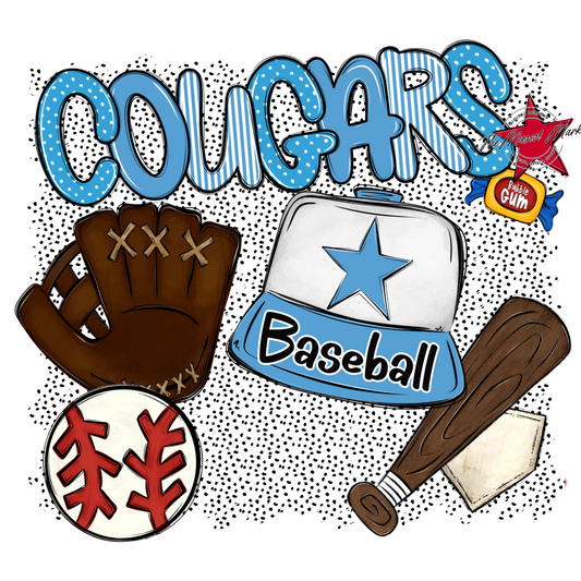 Cougars Baseball Spirit-Carolina Blue