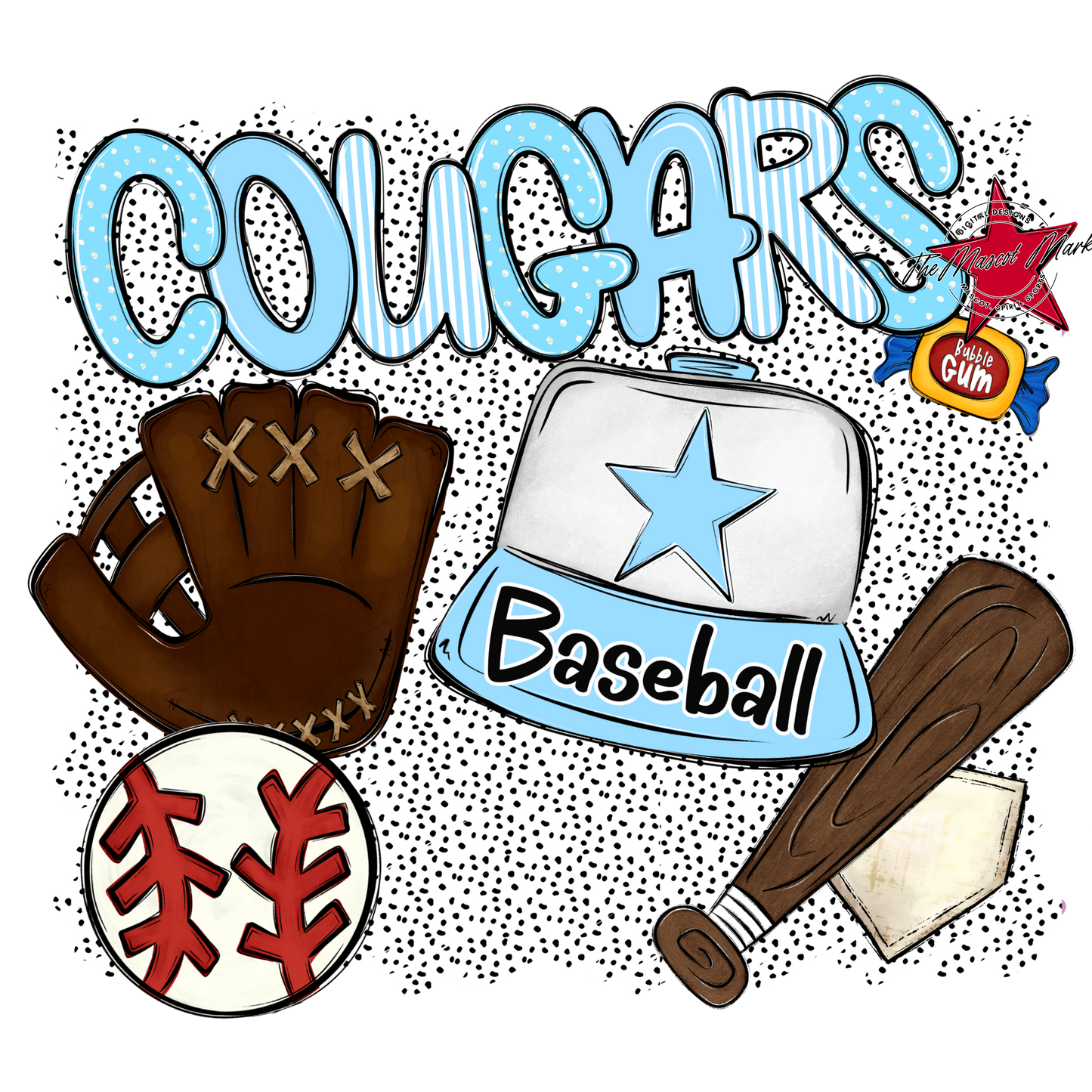 Cougars Baseball Spirit-Columbia Blue