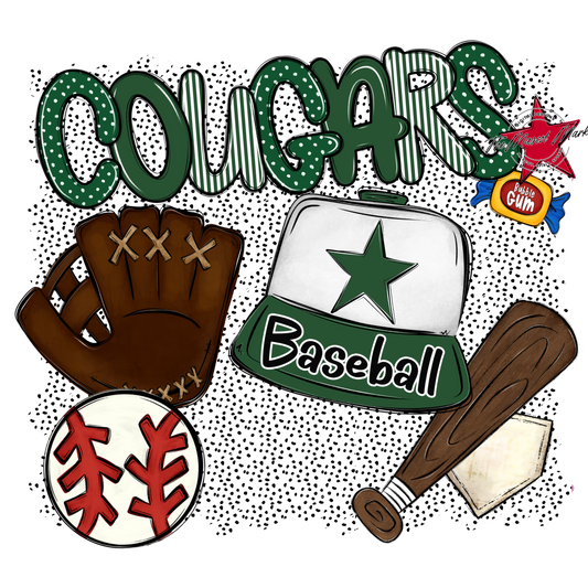 Cougars Baseball Spirit-Green