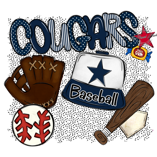 Cougars Baseball Spirit-Navy