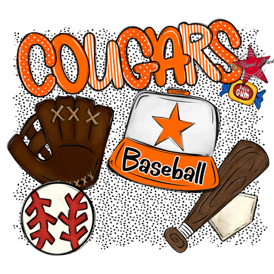 Cougars Baseball Spirit-Orange