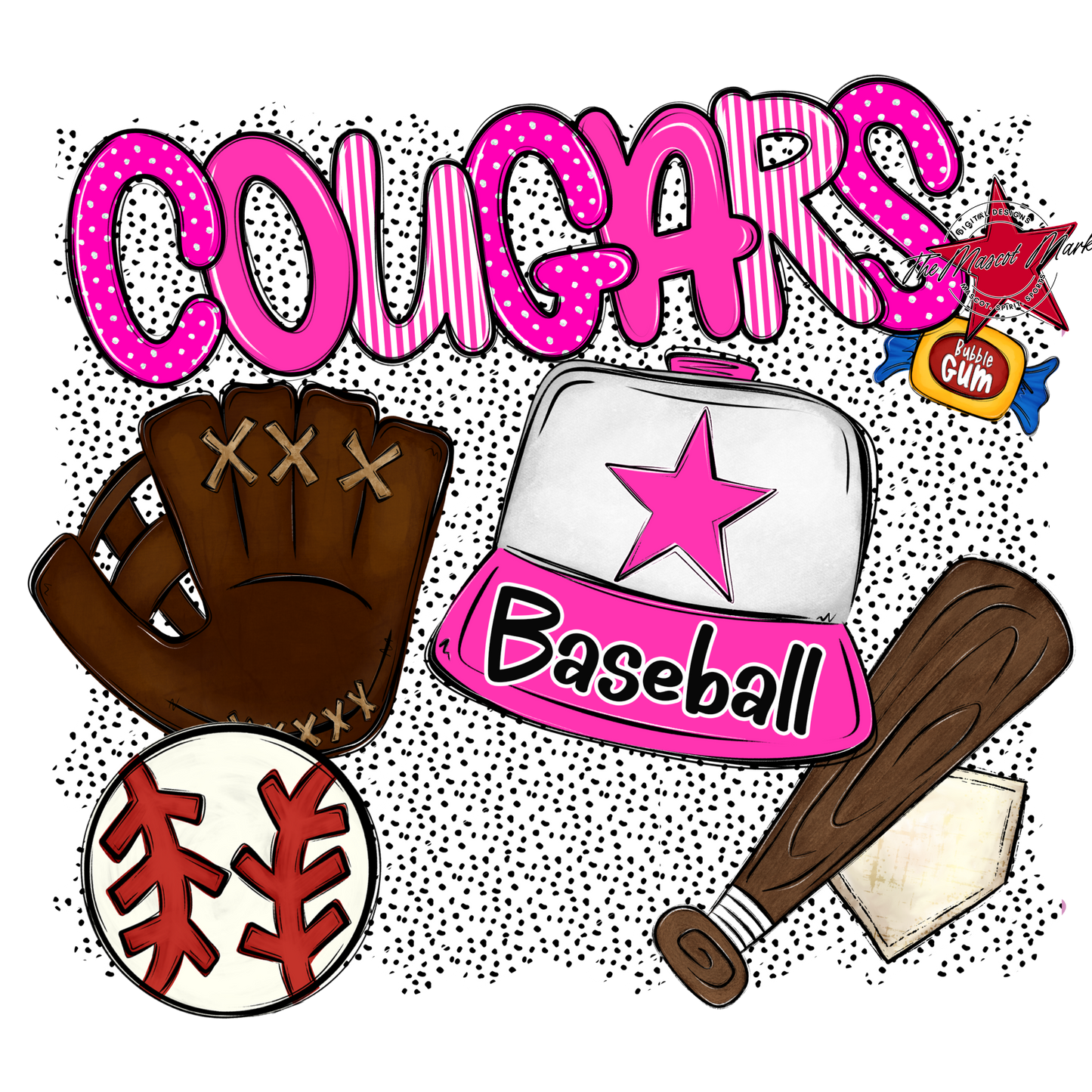 Cougars Baseball Spirit-Pink