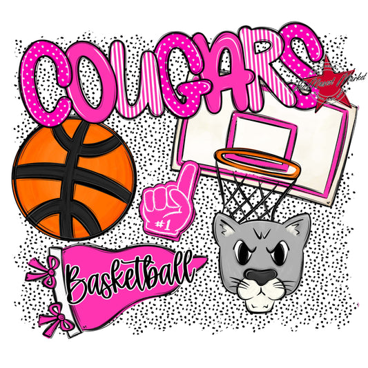Cougars Basketball Spirit-Pink