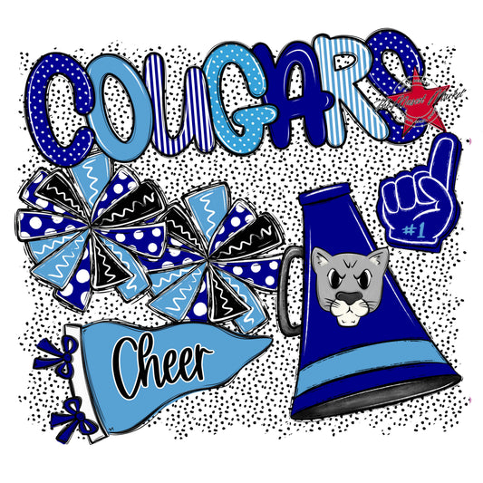 Cougars Cheer Spirit-Blue & Carolina Blue