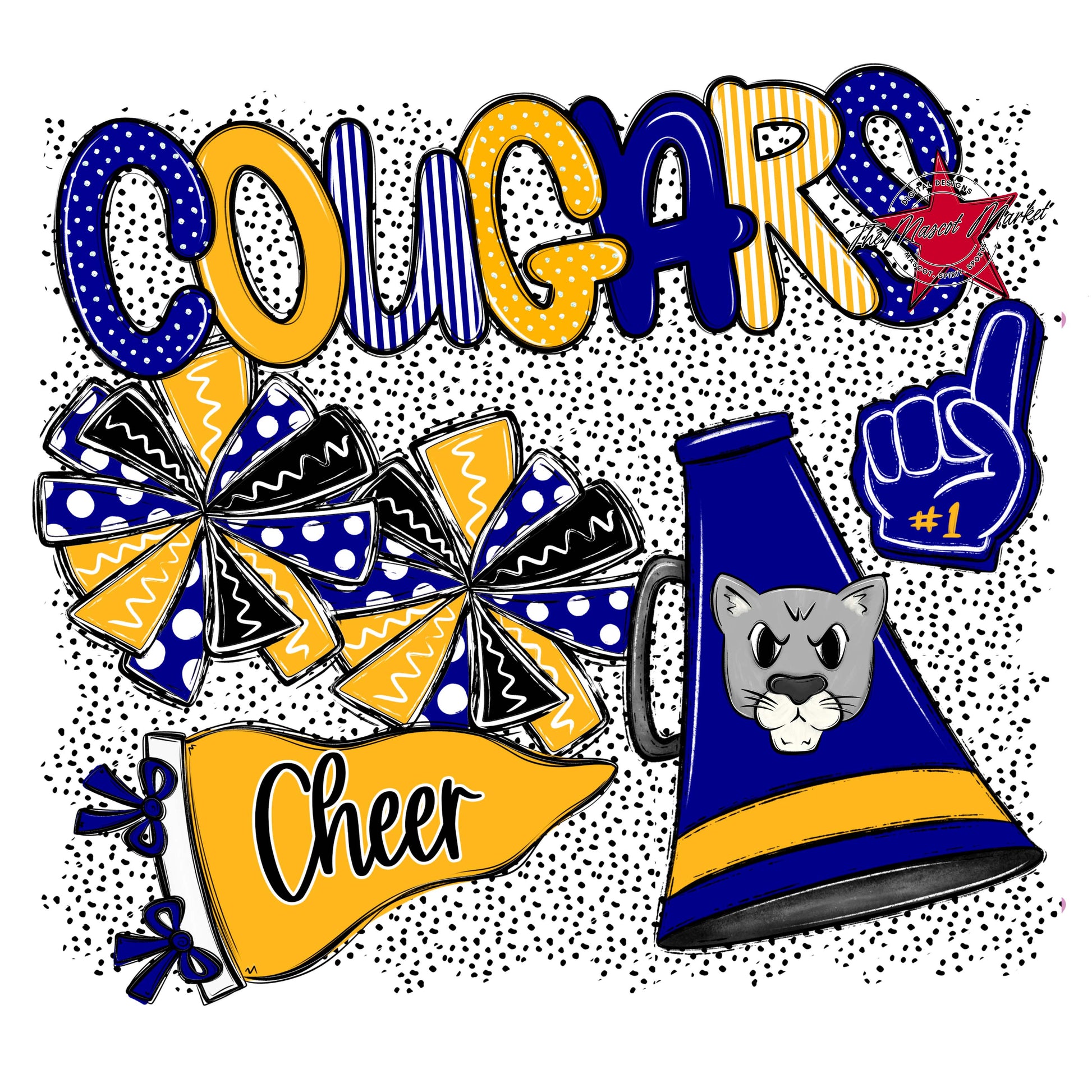 Cougars Cheer Spirit-Blue & Yellow