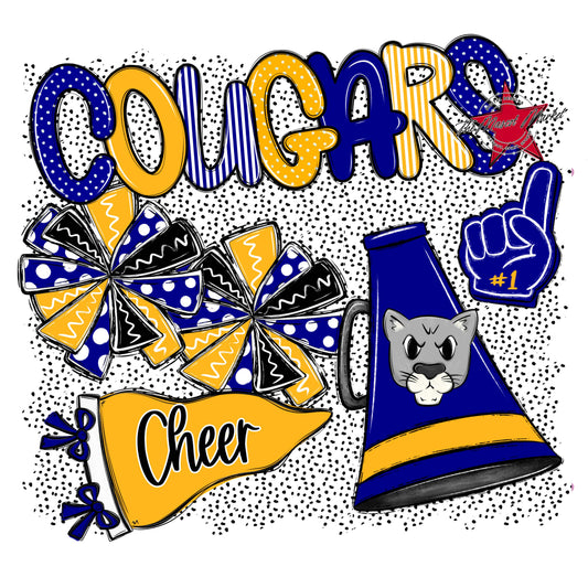 Cougars Cheer Spirit-Blue & Yellow