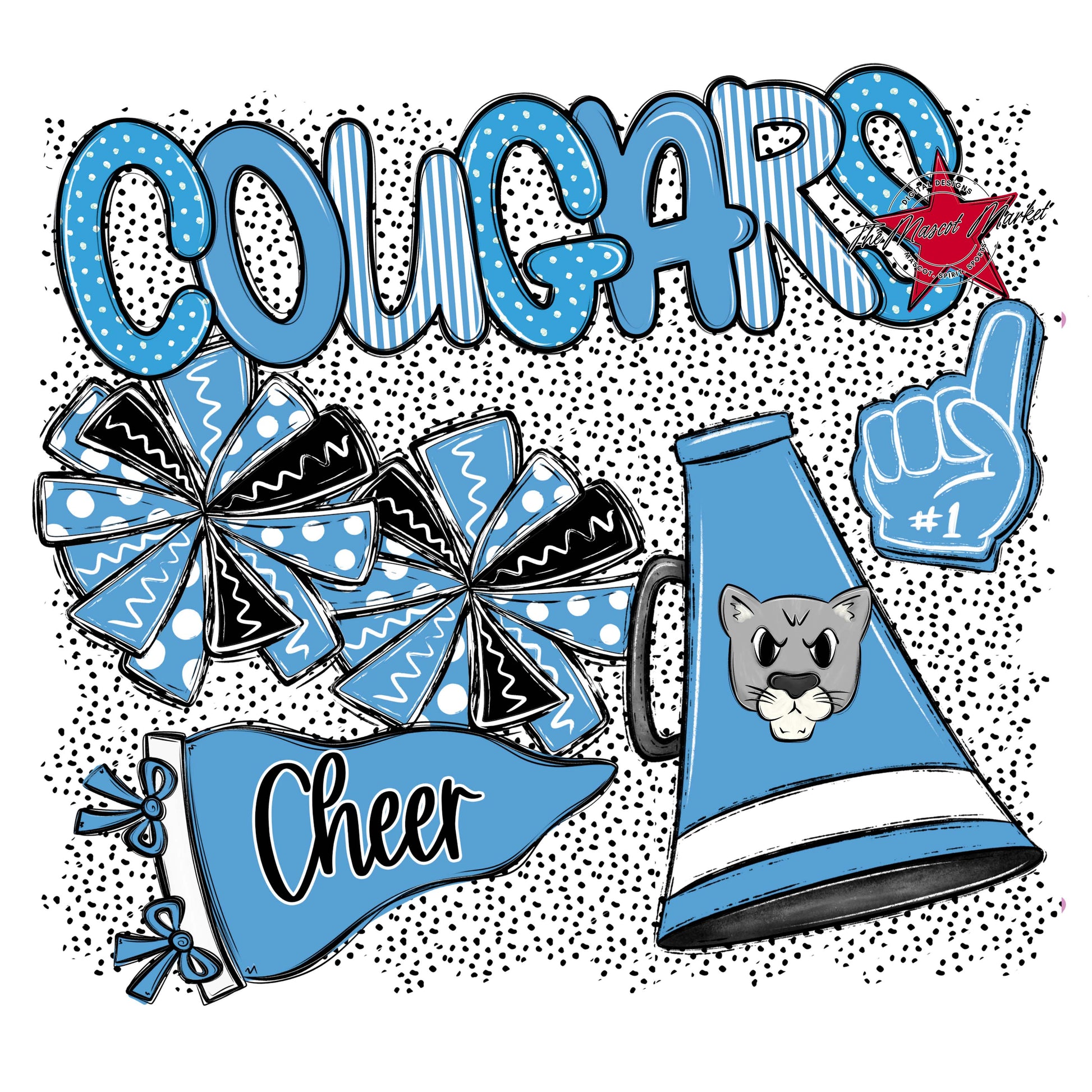 Cougars Cheer Spirit-Carolina Blue