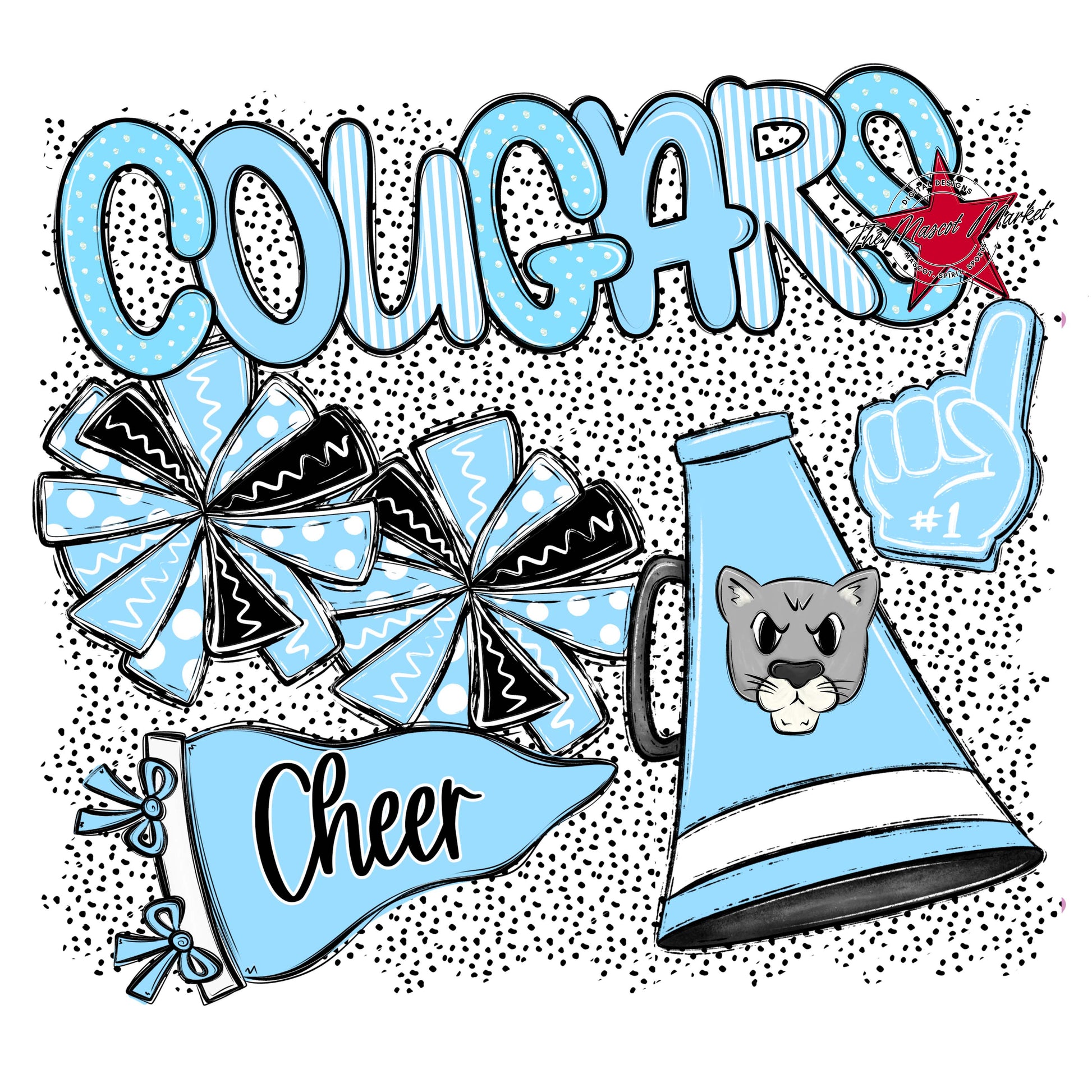 Cougars Cheer Spirit-Columbia Blue