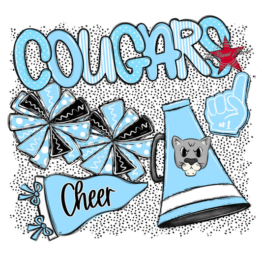 Cougars Cheer Spirit-Columbia Blue