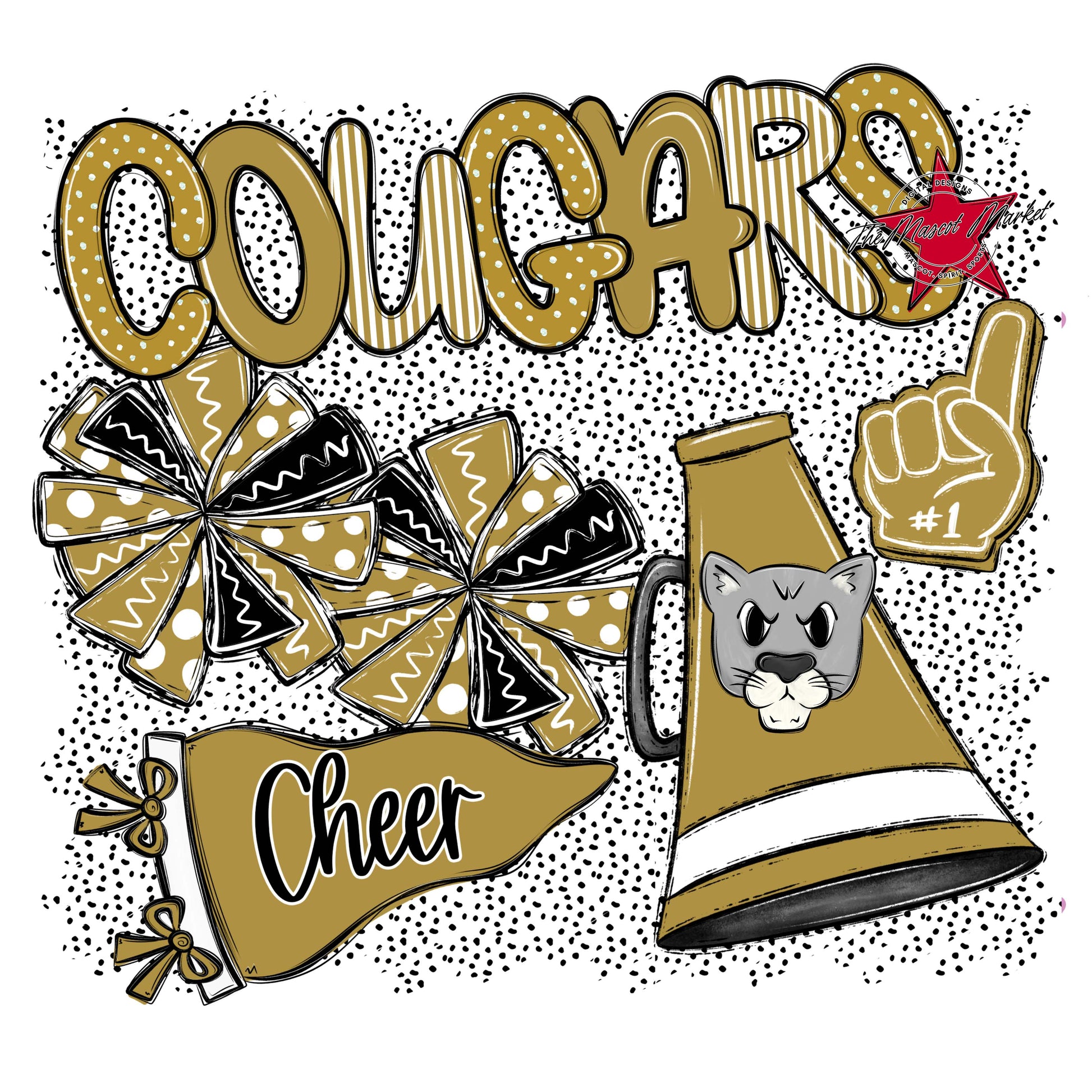 Cougars Cheer Spirit-Gold