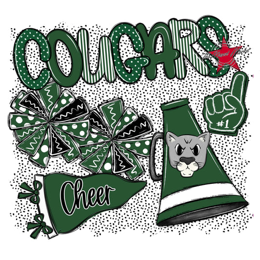 Cougars Cheer Spirit-Green