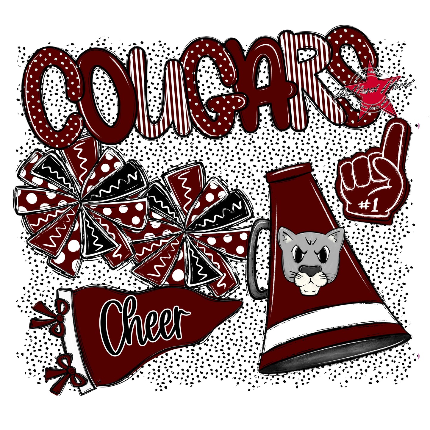 Cougars Cheer Spirit-Maroon