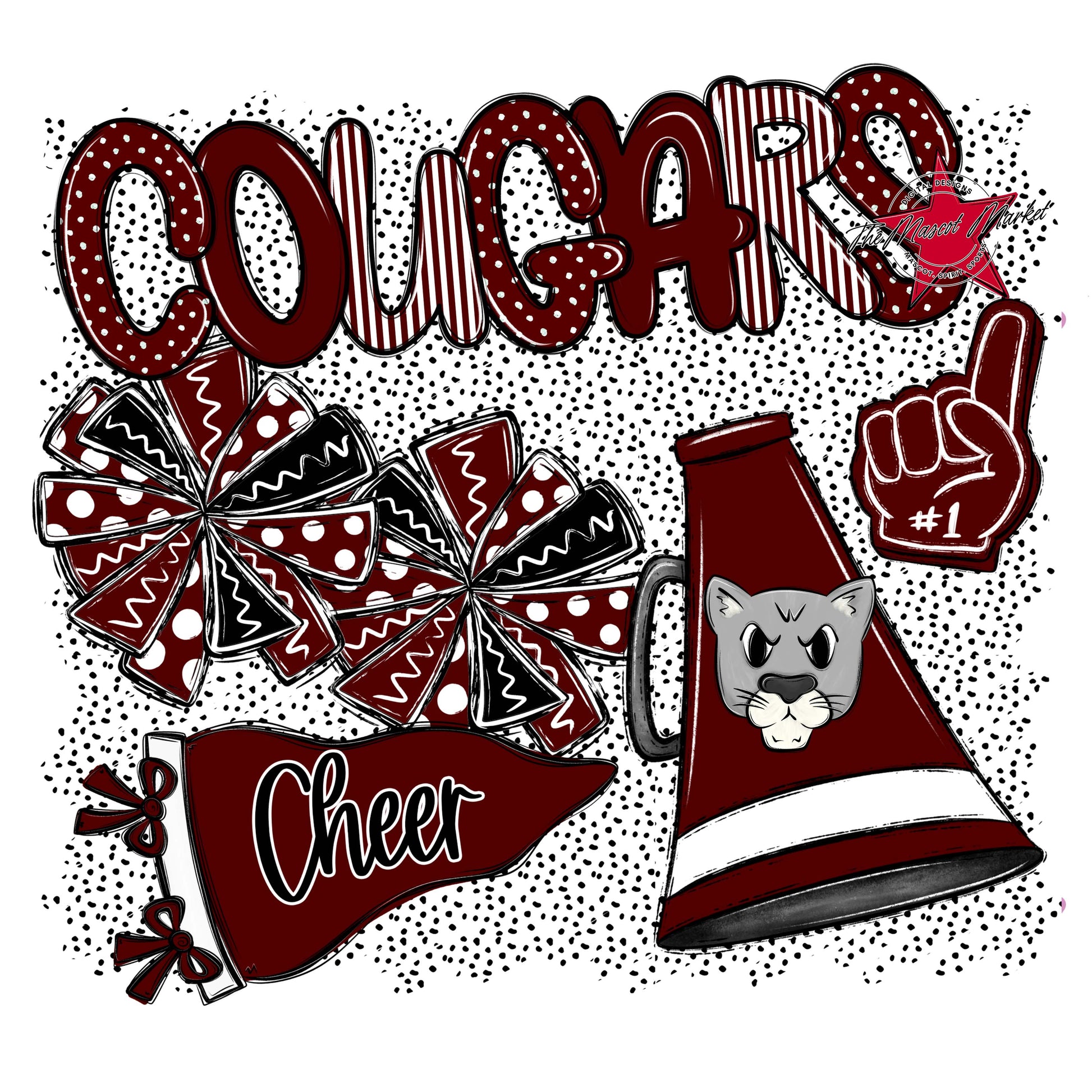 Cougars Cheer Spirit-Maroon