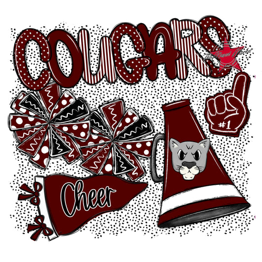 Cougars Cheer Spirit-Maroon