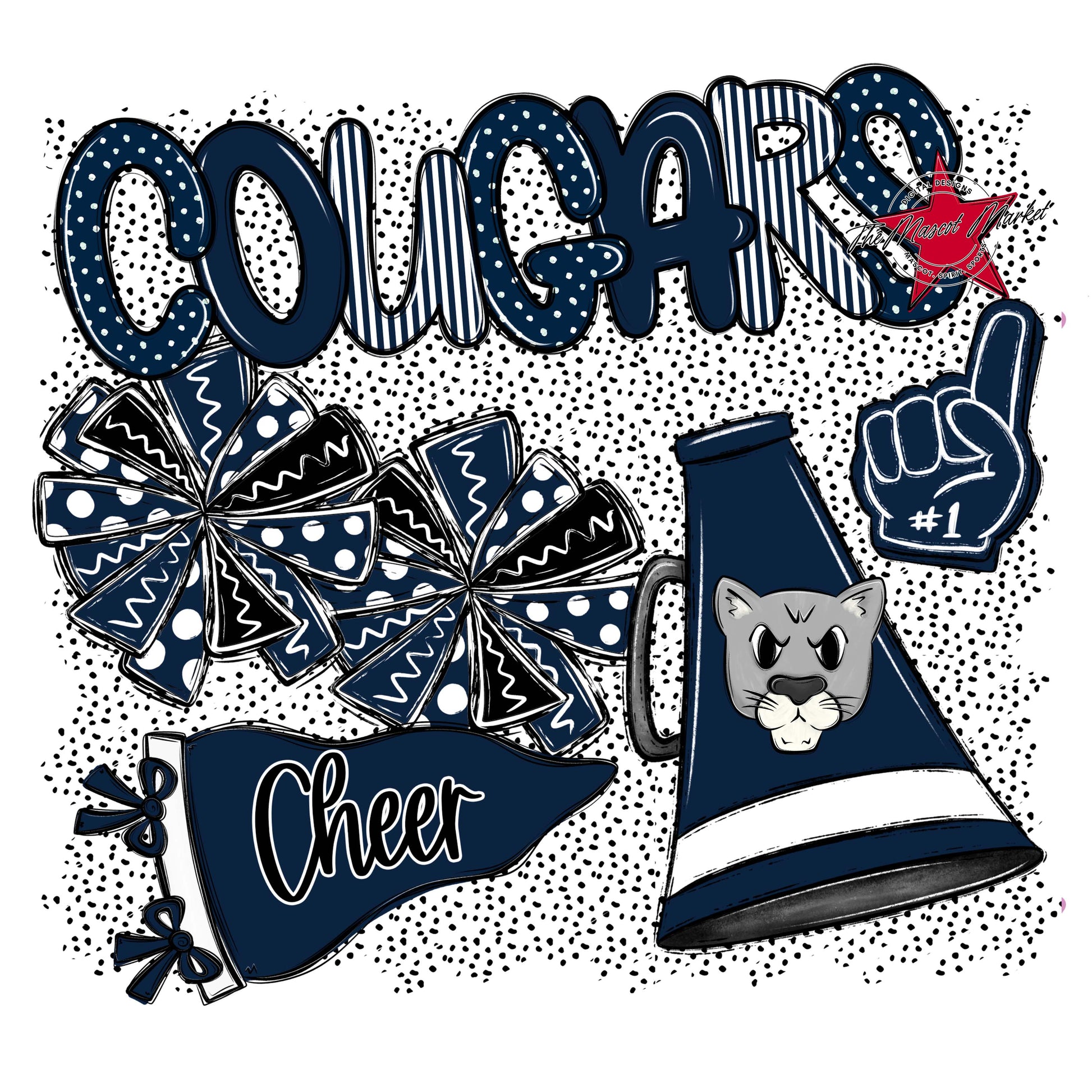 Cougars Cheer Spirit-Navy