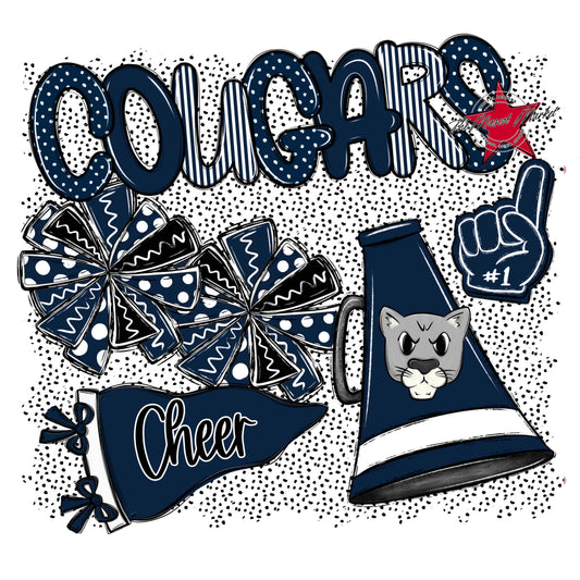 Cougars Cheer Spirit-Navy