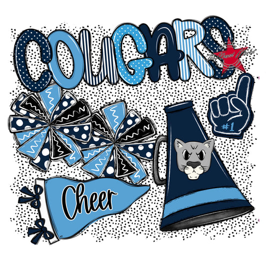 Cougars Cheer Spirit-Navy & Carolina Blue