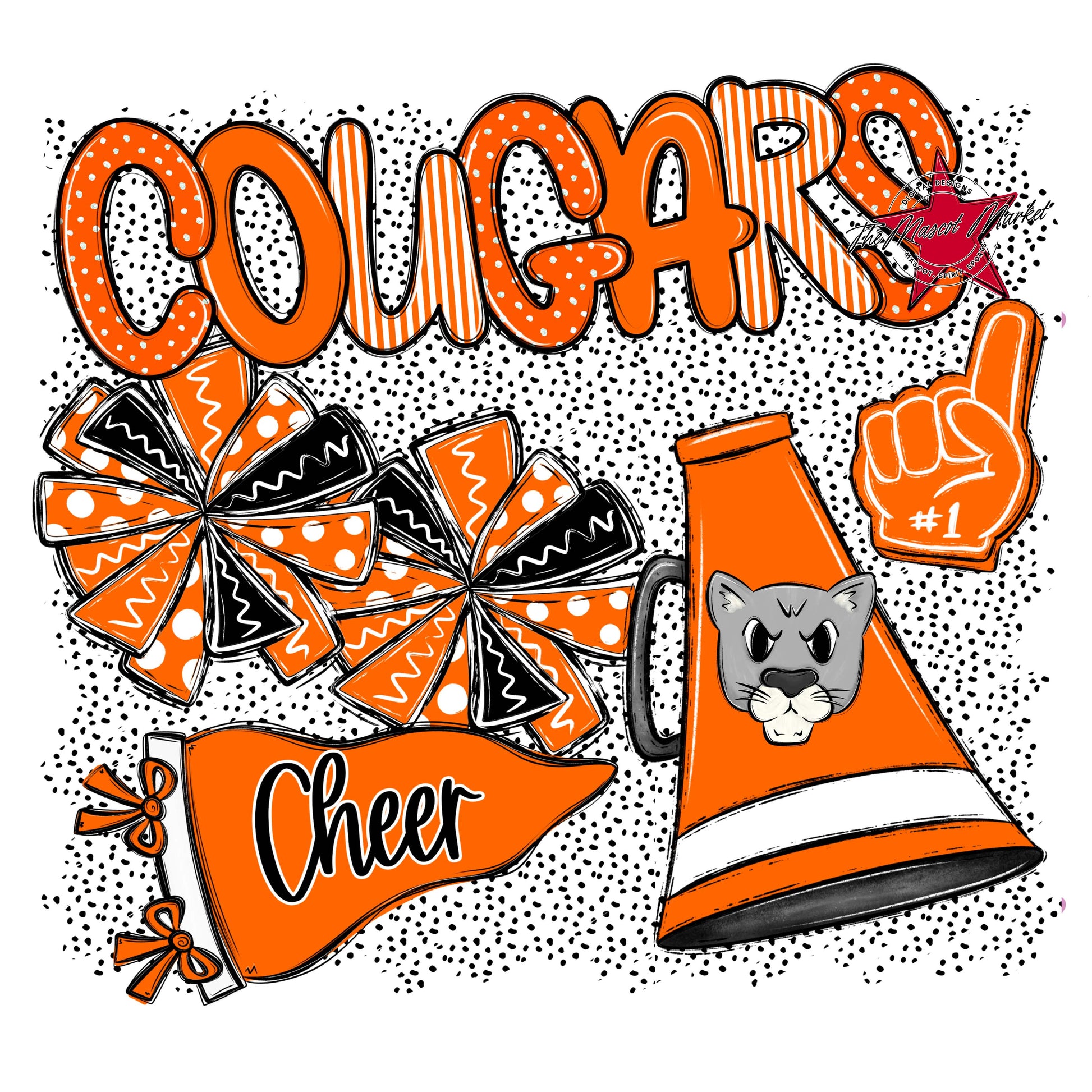Cougars Cheer Spirit-Orange
