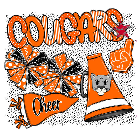 Cougars Cheer Spirit-Orange