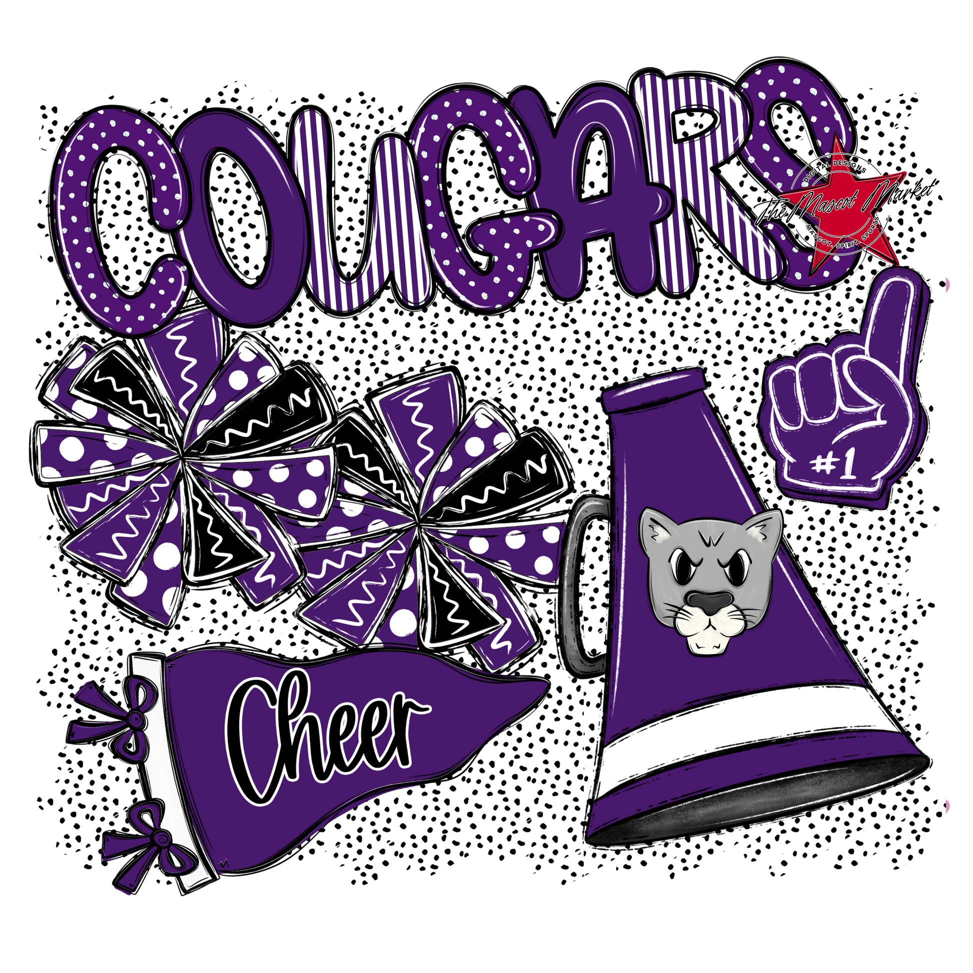 Cougars Cheer Spirit-Purple