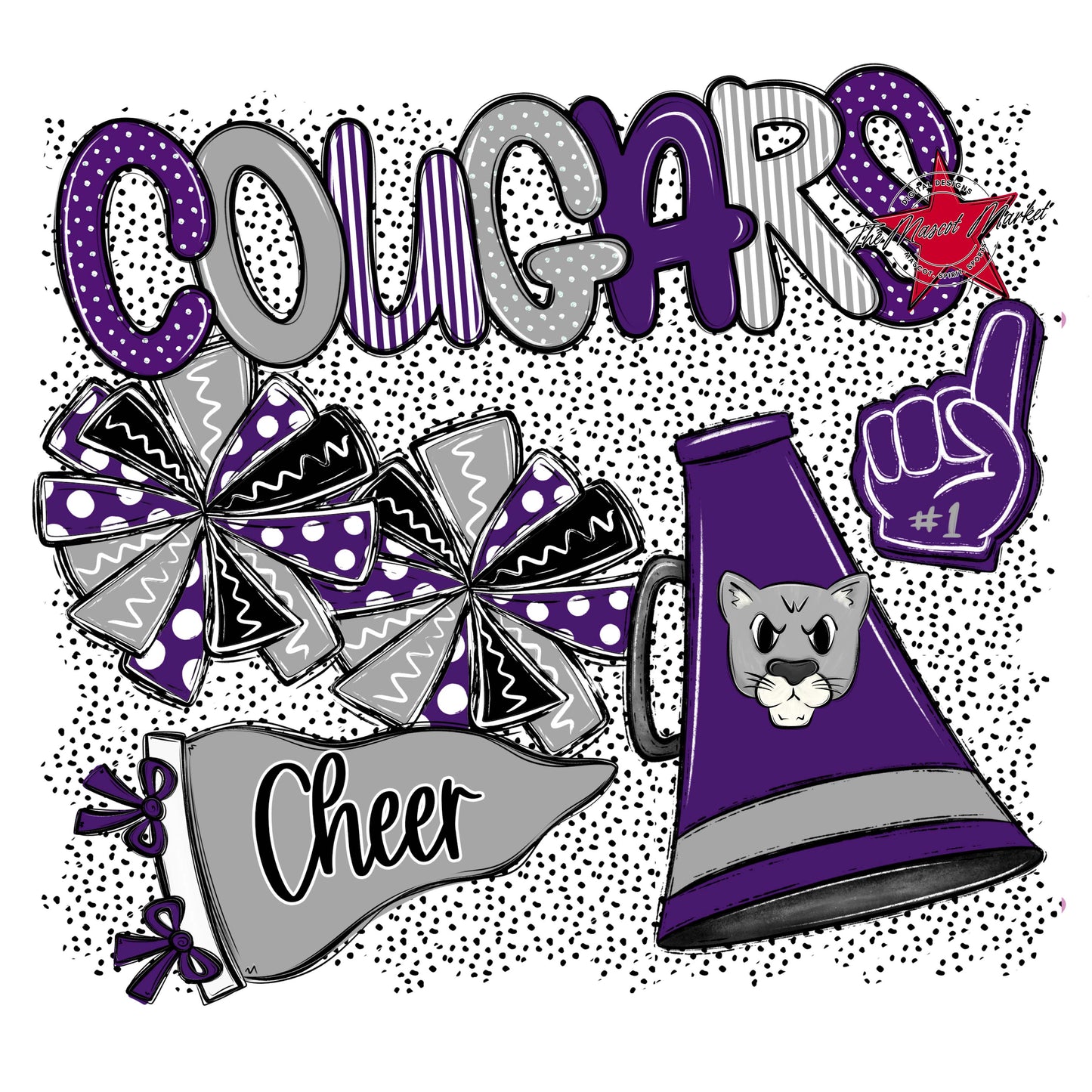 Cougars Cheer Spirit-Purple & Grey