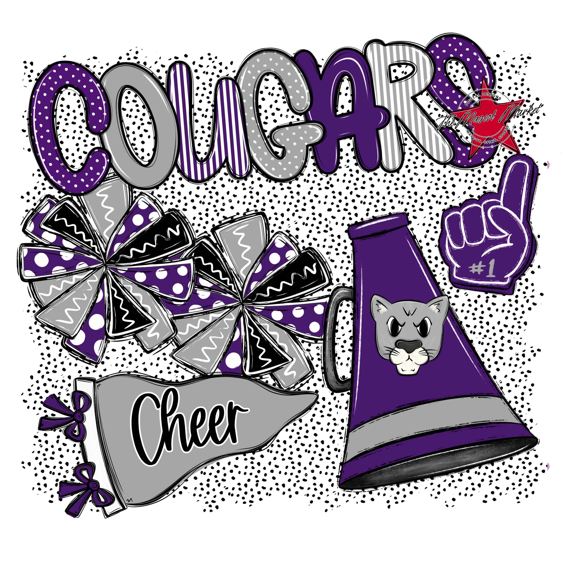 Cougars Cheer Spirit-Purple & Grey