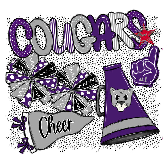 Cougars Cheer Spirit-Purple & Grey