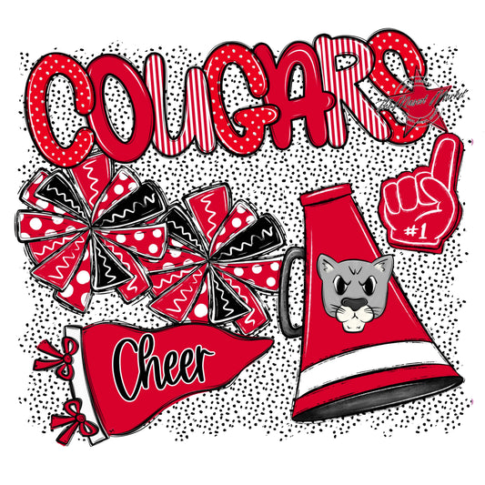 Cougars Cheer Spirit-Red