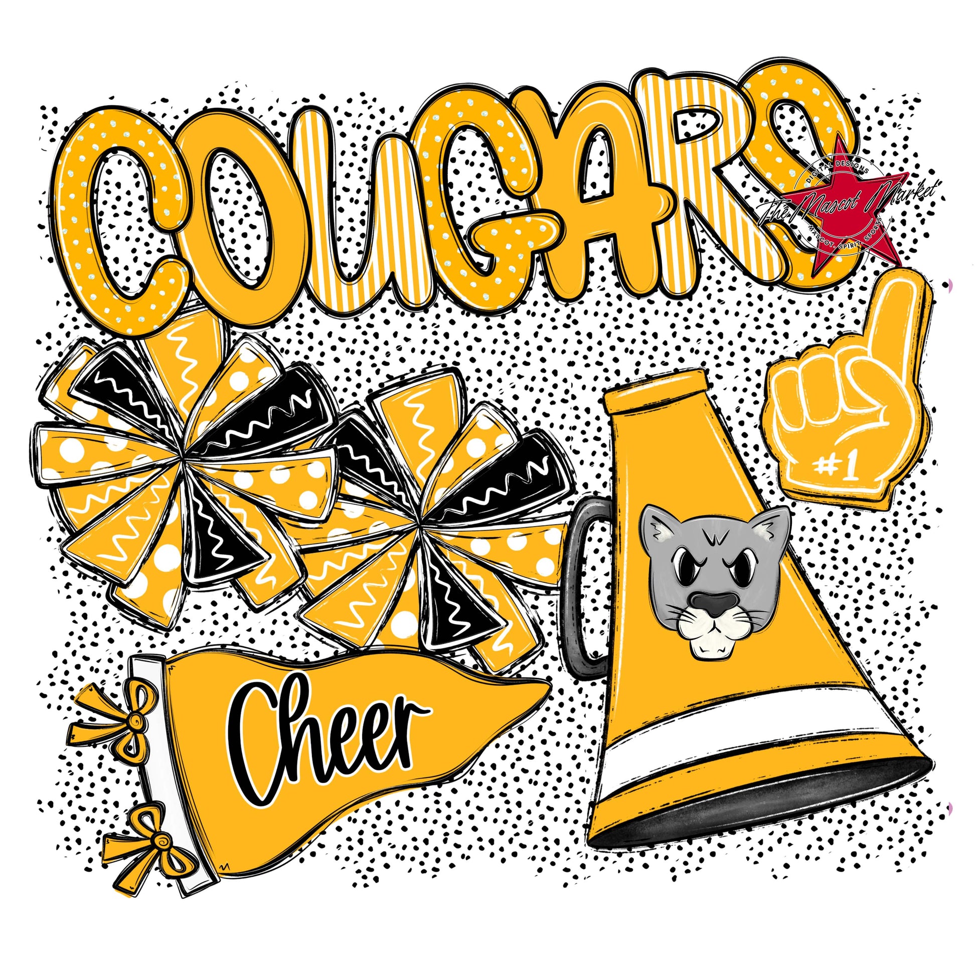 Cougars Cheer Spirit-Yellow