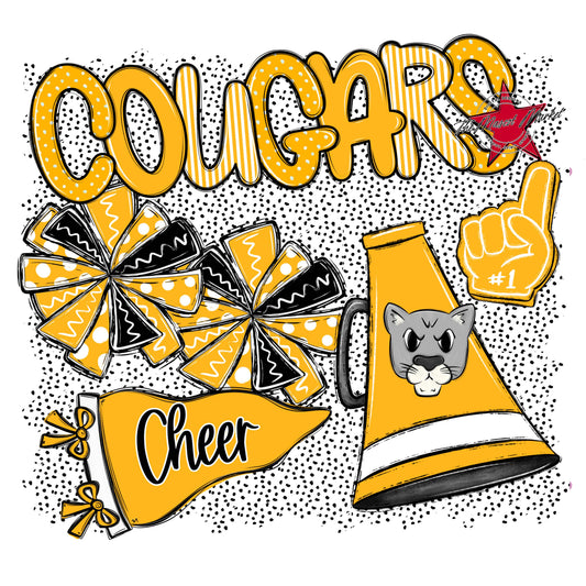 Cougars Cheer Spirit-Yellow