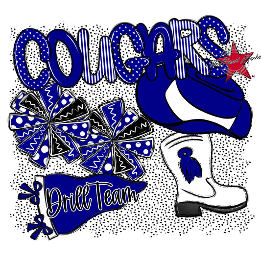 Cougars Drillteam Spirit-Blue