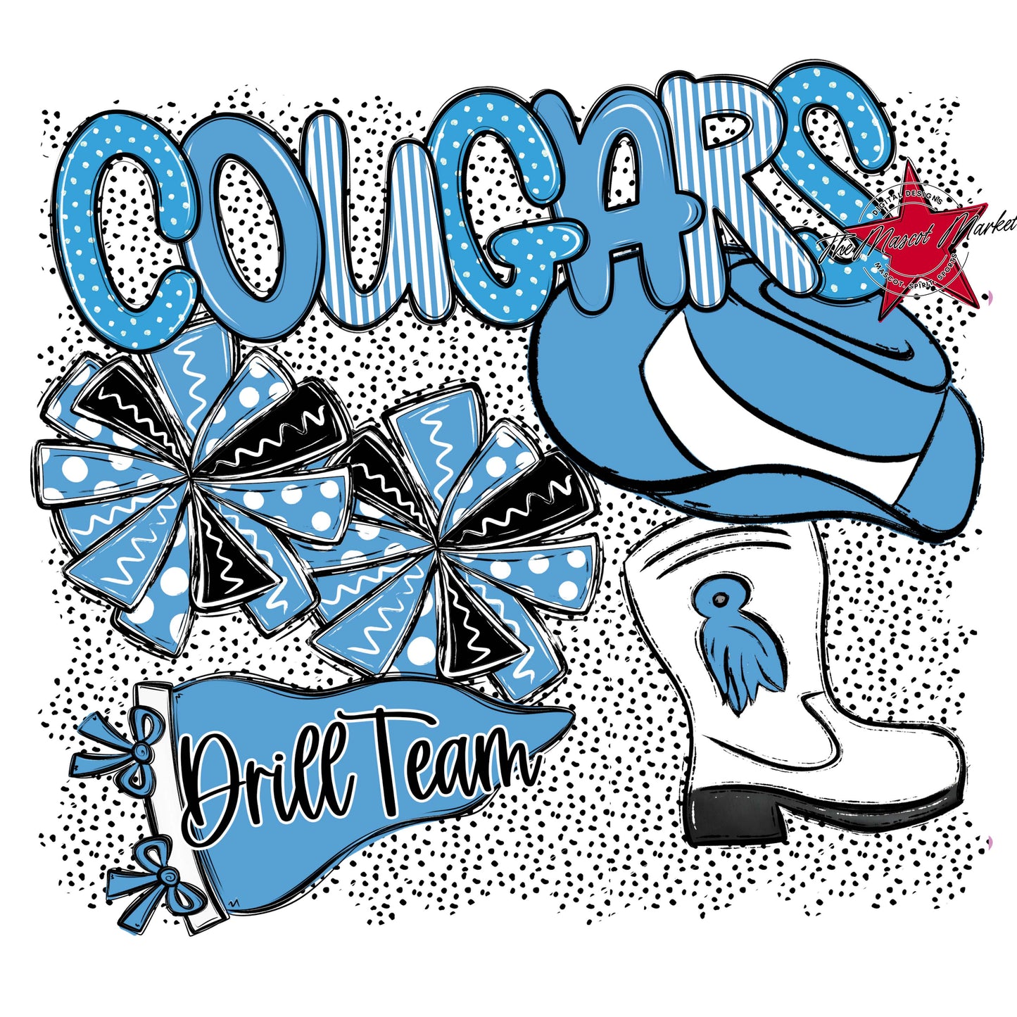Cougars Drillteam Spirit-Carolina Blue