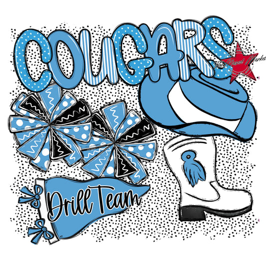 Cougars Drillteam Spirit-Carolina Blue