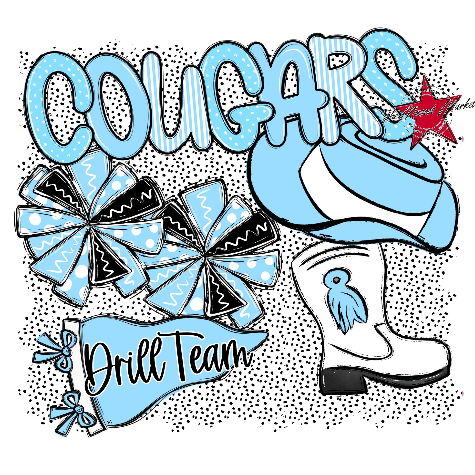 Cougars Drillteam Spirit-Columbia Blue
