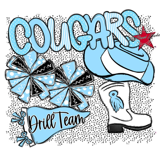 Cougars Drillteam Spirit-Columbia Blue