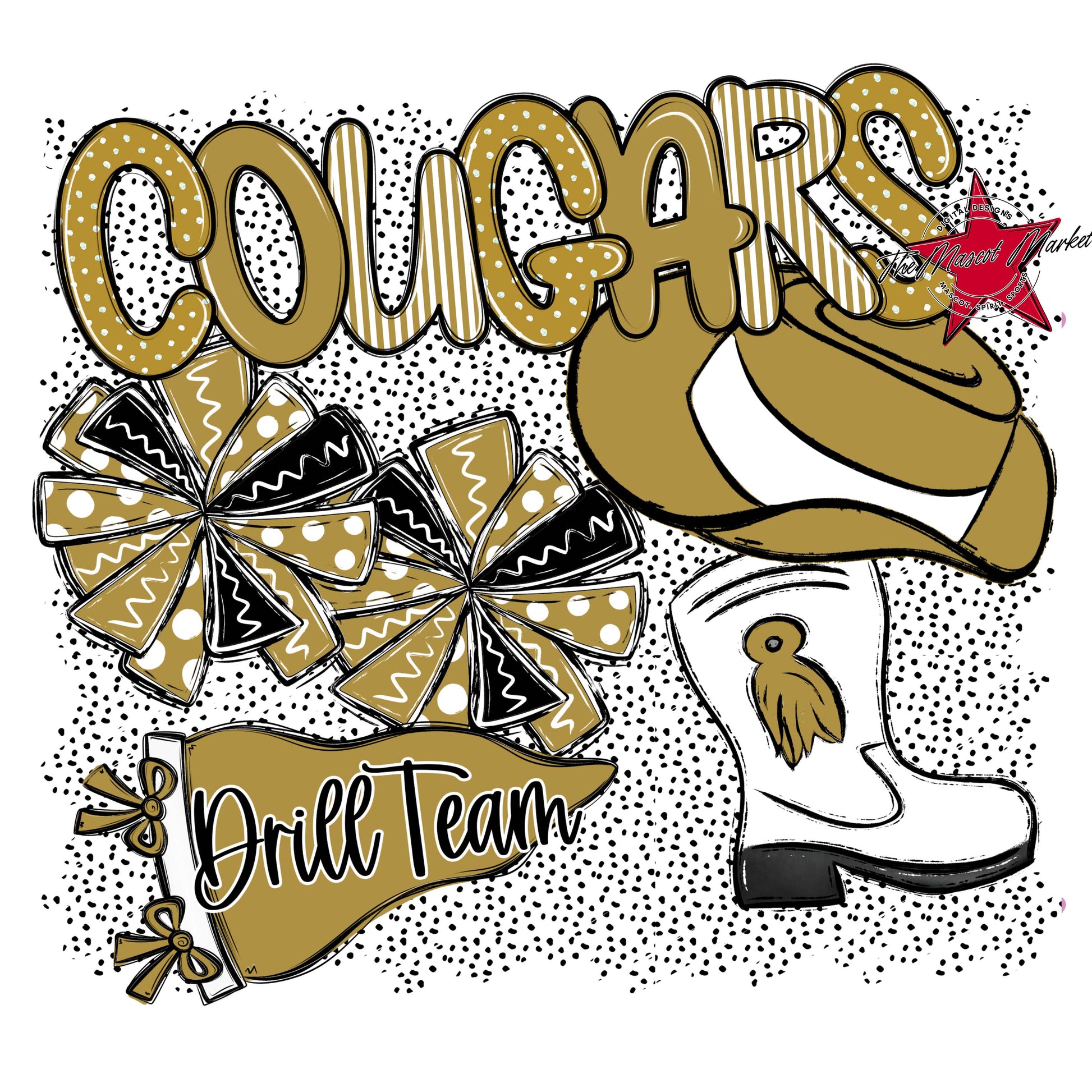 Cougars Drillteam Spirit-Gold