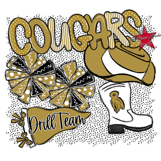 Cougars Drillteam Spirit-Gold