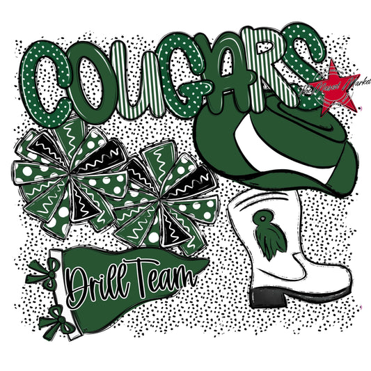 Cougars Drillteam Spirit-Green