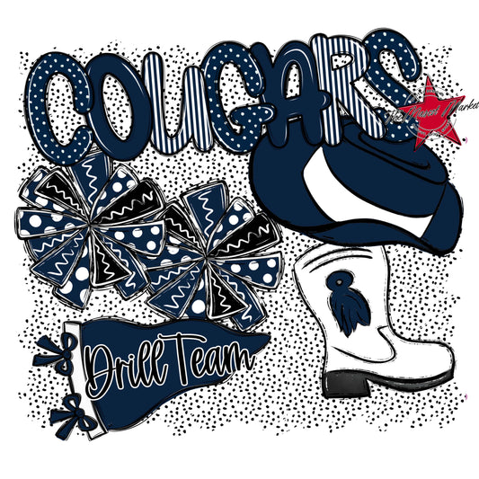 Cougars Drillteam Spirit-Navy