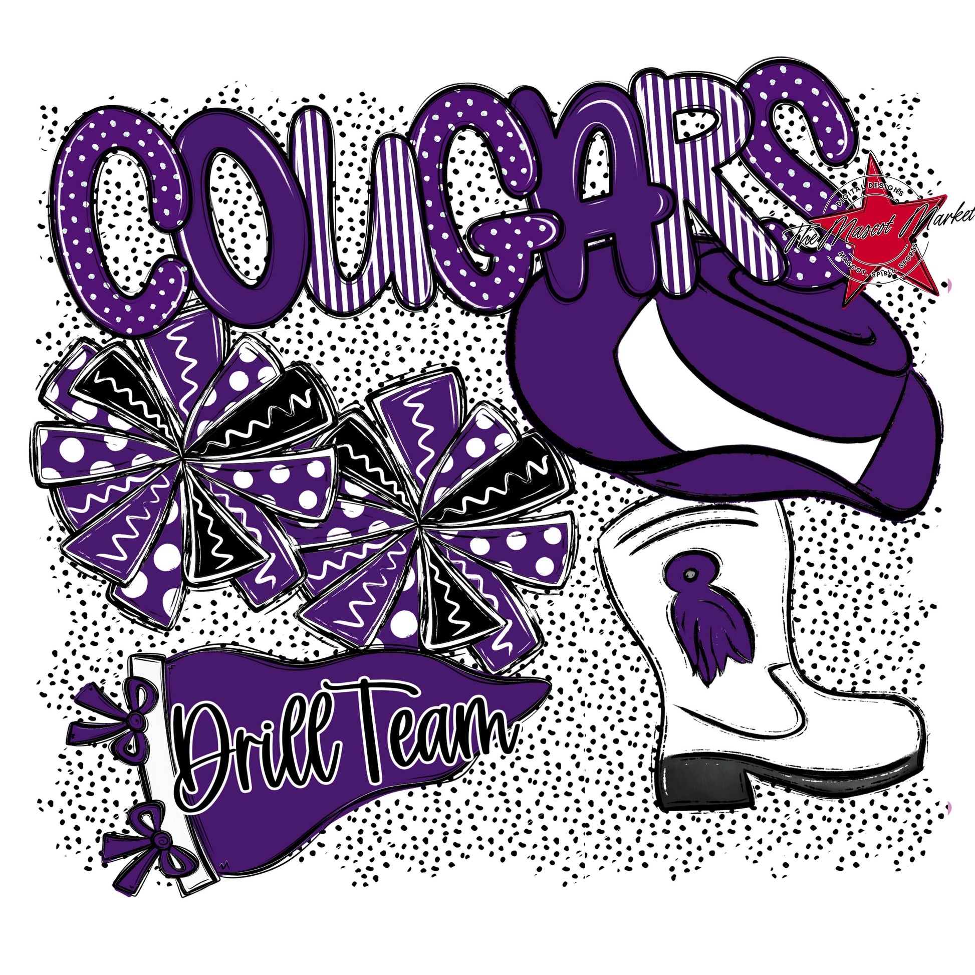 Cougars Drillteam Spirit-Purple