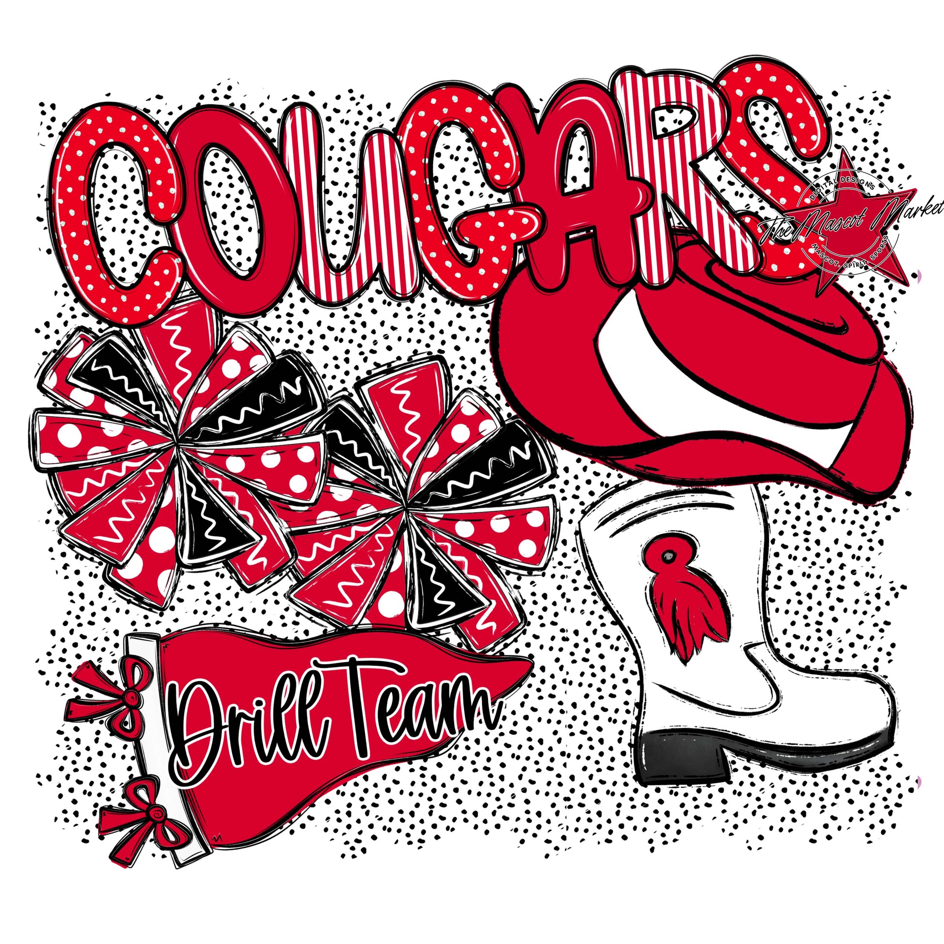 Cougars Drillteam Spirit-Red