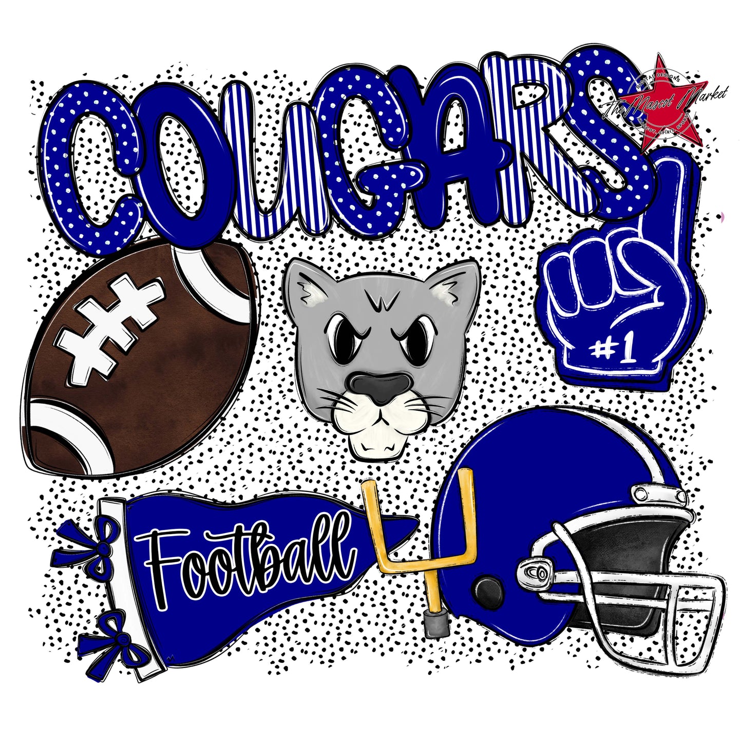 Cougars Football Spirit-Blue