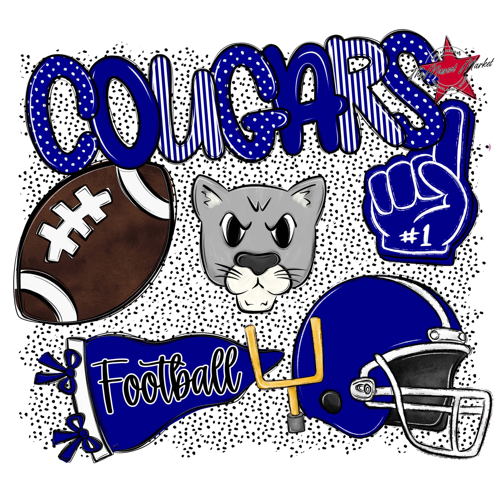 Cougars Football Spirit-Blue