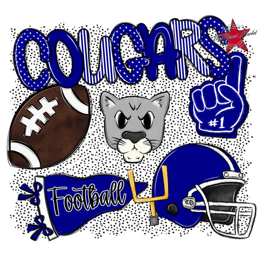 Cougars Football Spirit-Blue