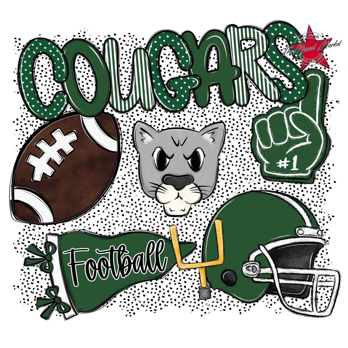 Cougars Football Spirit-Green